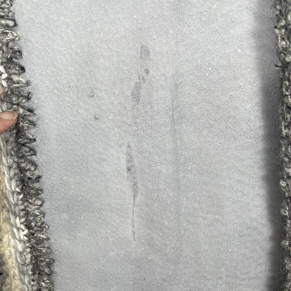 Vintage mLm Canadian Original Suede And Knit Vest Women M Gray Leather Boho Art - Picture 10 of 10